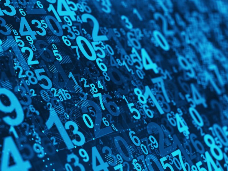 graphic showing random numbers illustrating data