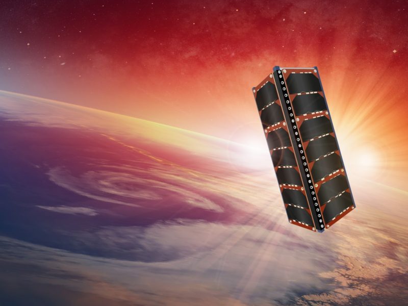 Artist's impression of the DOVER satellite over Earth