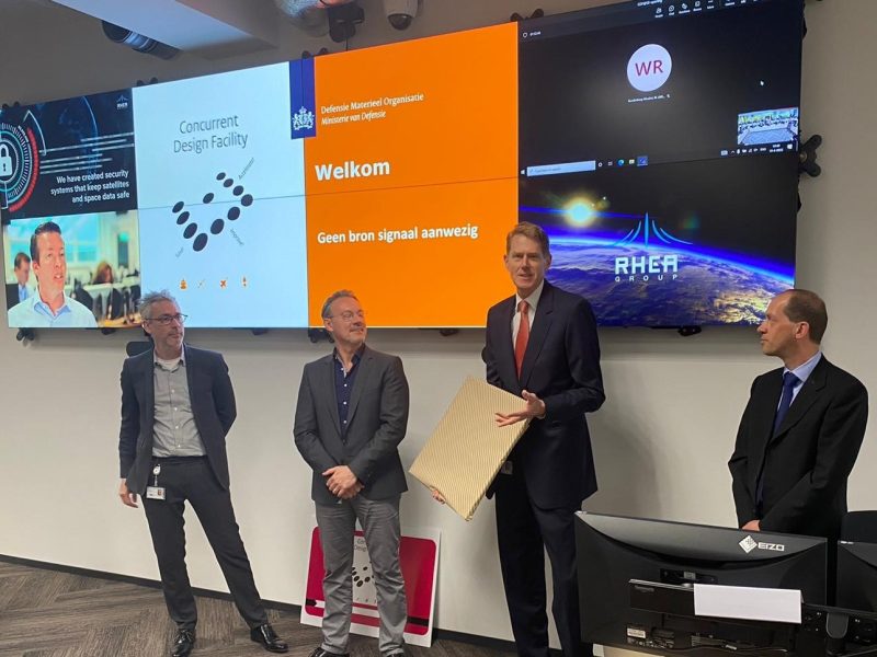 People at the opening of the Dutch MoD concurrent design facility