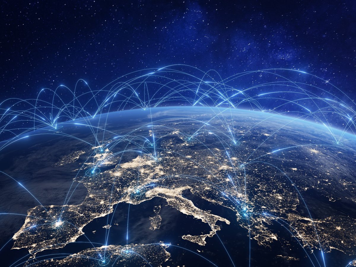 europe communications blue lights