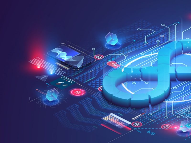 blue and pink graphic showing iterative process for design