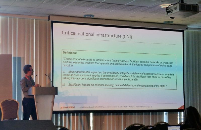 Starion's Dr Matt Allcock presenting at an event in September 2024