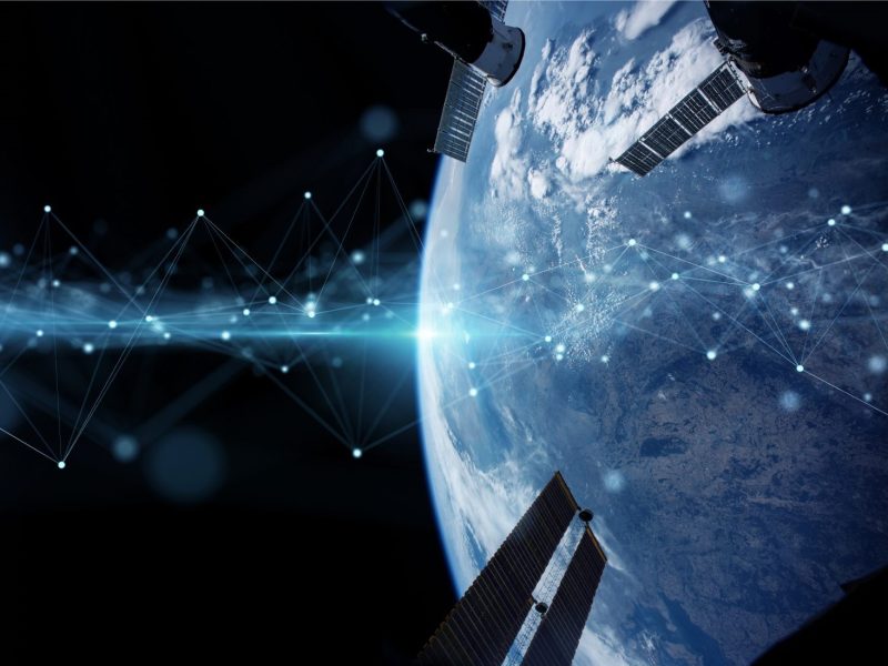 RHEA Group image of Earth with satellites