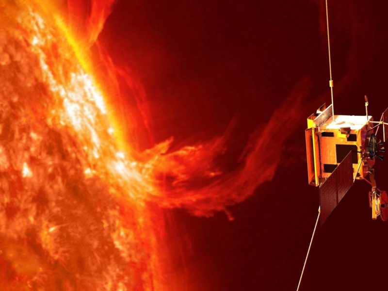 Solar Orbiter exploring the sun's realm. Image copyright: ESA/AOES