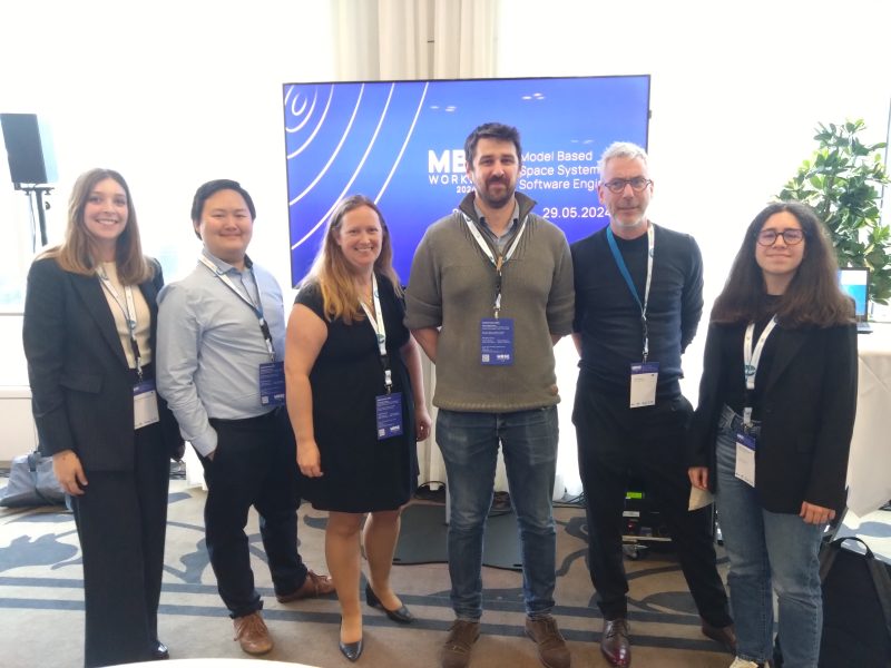 Starion's Digital Engineering team at MBSE 2024 (left to right): Belen, Anh Toan, Gwen, Alex, Sam and Paloma