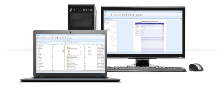 CDP4-COMET screenshots on a laptop and desktop
