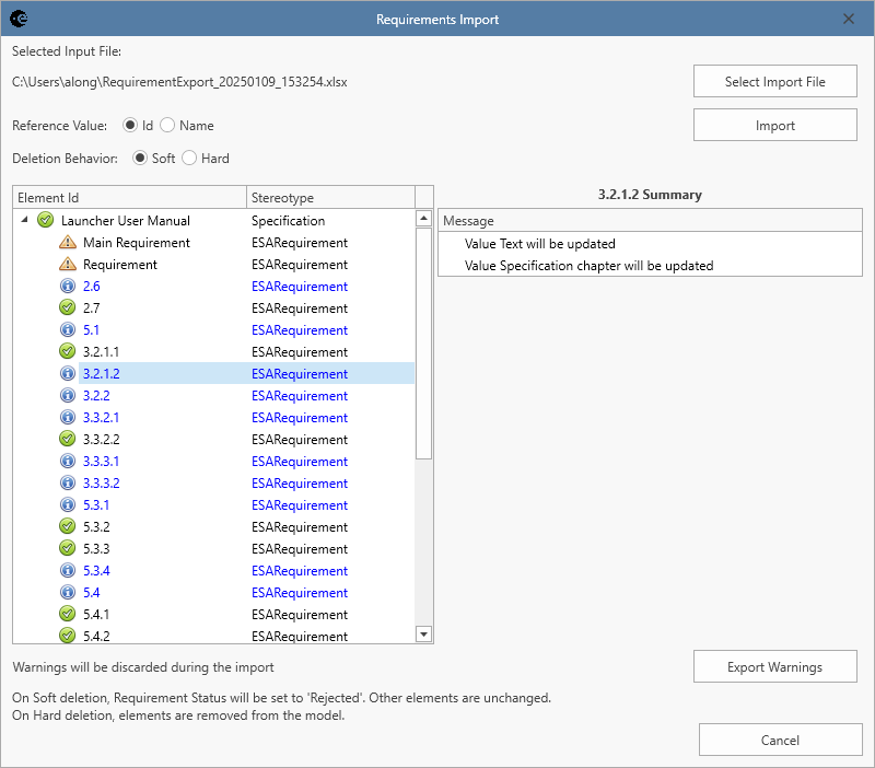 Screenshot of the ESA SysML plugin developed for the European Space Agency